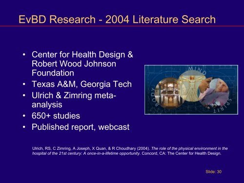 Part 2 - Evidence Based Design - American College of Healthcare ...