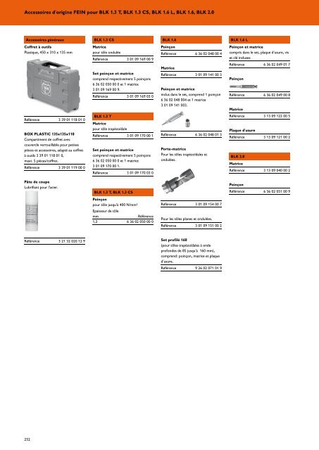 Fein - Catalogue gÃ©nÃ©ral