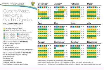 Collection Calendar - Renmark Paringa Council