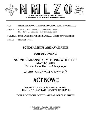 new mexico league of zoning officials - New Mexico Municipal League