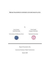 shear transfer in exposed column base plates - AISC