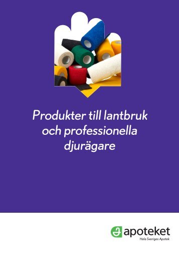 Produkter till lantbruk och professionella djurÃ¤gare - Apoteket