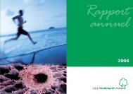 Rapport annuel 2006 - Ligue pulmonaire