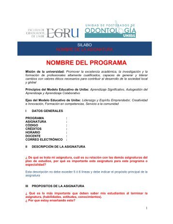 Formato para sílabos de Posgrado (EGRU).