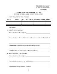 U.S. ORIGIN HEALTH CERTIFICATE FOR EXPORT OF ... - aphis