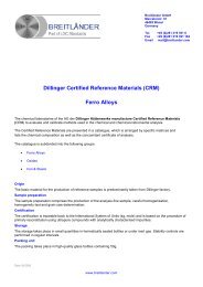 Dillinger Certified Reference Materials (CRM) - Andreescu Labor ...