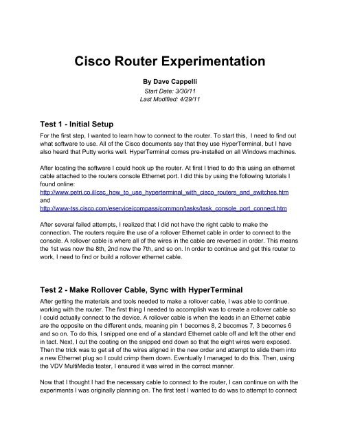 Op risico Boven hoofd en schouder Azië Cisco Router Experimentation