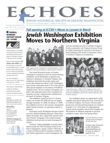 Jewish Washington exhibition Moves to Northern Virginia