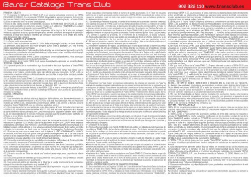 Catálogo de regalos Trans Club - Cepsa