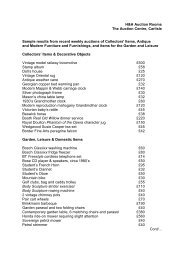 H&H Auction Rooms The Auction Centre, Carlisle Sample results ...