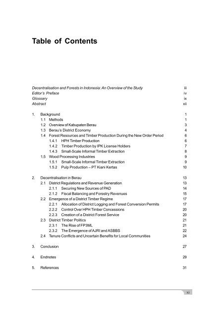 The Effects of Decentralisation on Forests and Forest Industries in