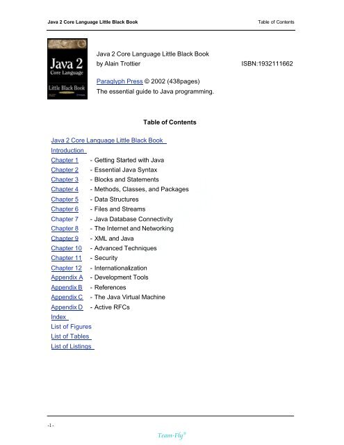 Java 2 Core Language Little Black Book.pdf