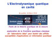 L'Electrodynamique quantique en cavitÃ© - Electrodynamique des ...