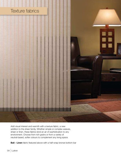 The Gallery Collection by LutronÂ® |roller blind fabrics