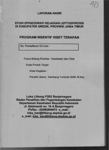 PROGRAM INSENTIF RISET TERAPAN - KM Ristek