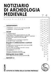 notiziario di archeologia medievale - Istituto di Storia della Cultura ...