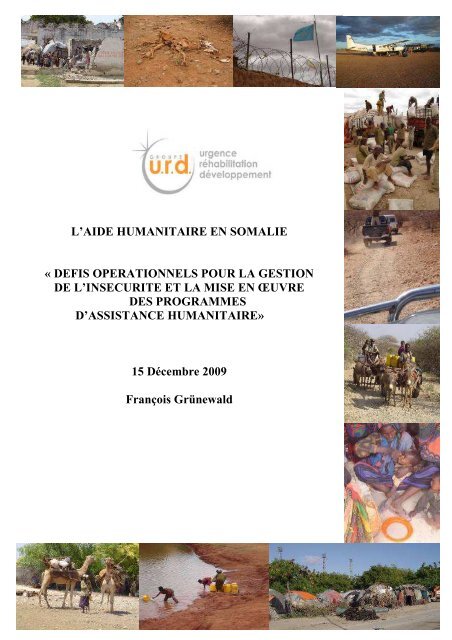 rapport final sur l'étude somalie 15122009_final - Groupe URD