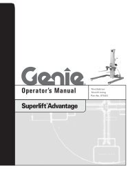SuperLift Advantage from SN 28240,(PN 97550) - Genie Industries