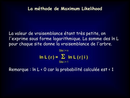 La mÃ©thode de Maximum Likelihood