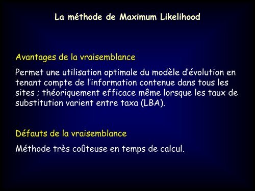 La mÃ©thode de Maximum Likelihood