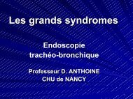 Les grands syndromes: Endoscopie trachÃ©o-bronchique - ammppu