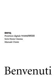 Proiettore digitale W6000/W6500 Serie Home Cinema ... - BenQ