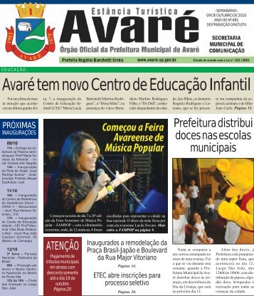 AvarÃ© tem novo Centro de EducaÃ§Ã£o Infantil - CÃ¢mara Municipal de ...