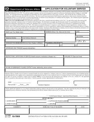 APPLICATION FOR VOLUNTARY SERVICE - VA Butler Healthcare