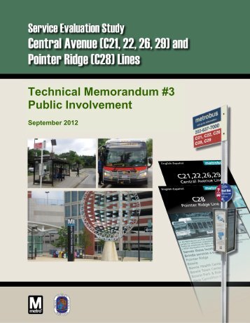 Technical Memorandum #3 Public Involvement - Metrobus Studies