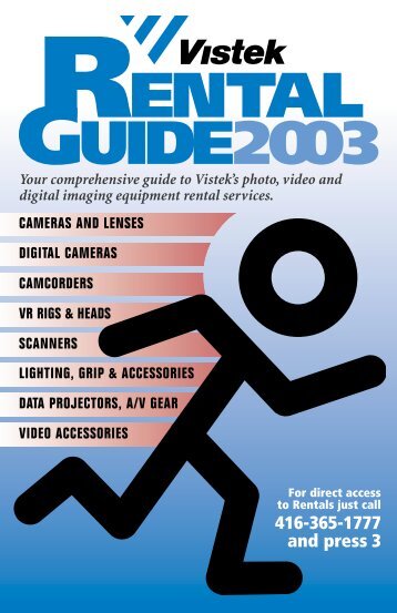 Rental Price List 2003 - Vistek