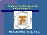 Academic Textile Research in Czech Republic - Centrum Textil