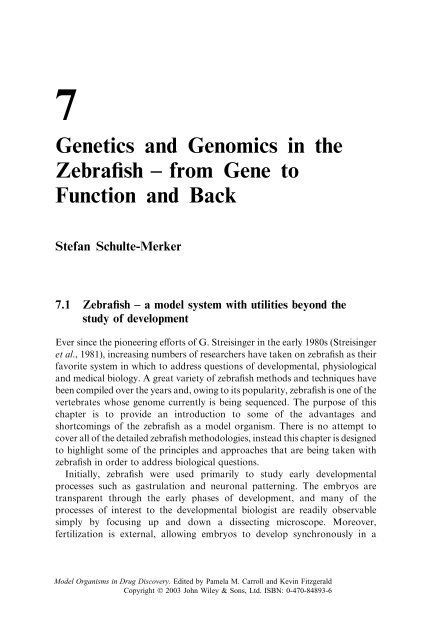 Model Organisms in Drug Discovery