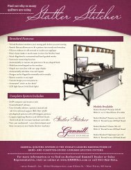 Statler Spec Sheet - Gammill