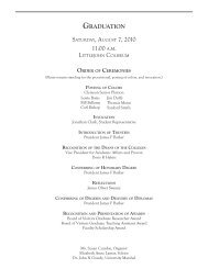 August Ceremony 2010 - Registrar - Clemson University