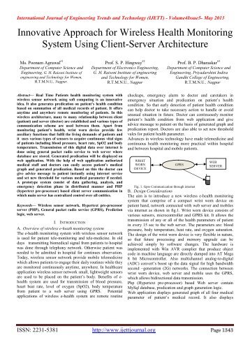 Innovative Approach for Wireless Health Monitoring System Using ...