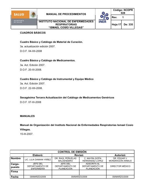 ismael cosío villegas - Instituto Nacional de Enfermedades ...