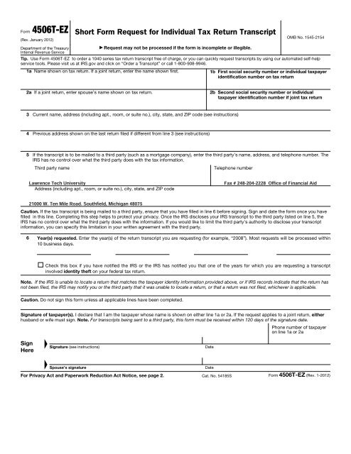 4506 t form irs
17T-EZ Short Form Request For Individual Tax Return ... 4506 t form irs
17T-EZ Short Form Request For Individual Tax Return ...