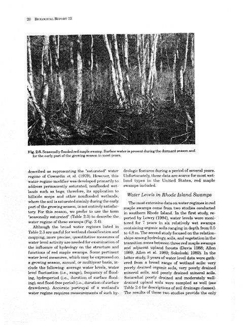 Ecology of Red Maple Swamps in the Glaciated Northeast: A ...