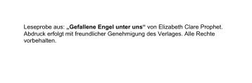 Leseprobe aus: âGefallene Engel unter unsâ von ... - PranaHaus