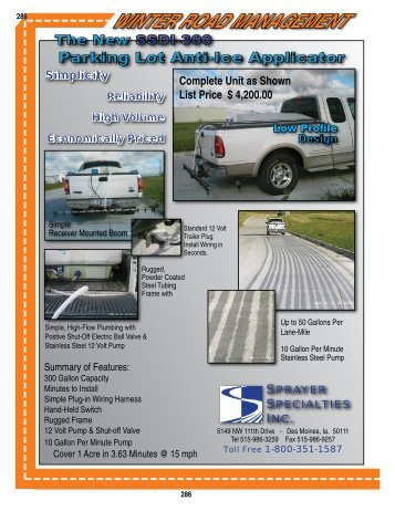 winter road management 287 - Sprayer Specialties, Inc.