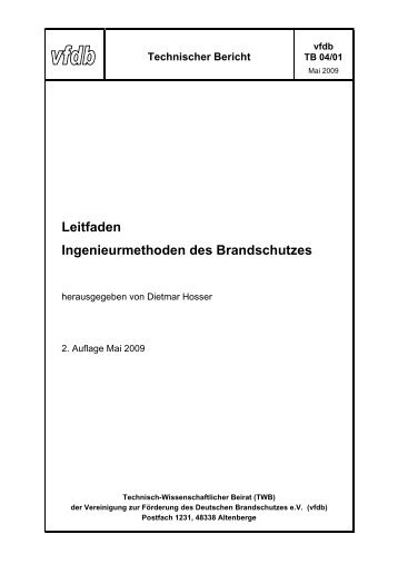 Leitfaden Ingenieurmethoden des Brandschutzes - Dehne, Kruse ...