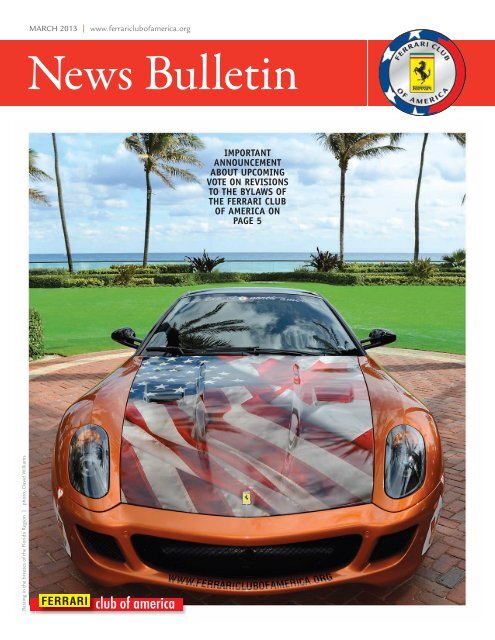 March 2013 | NEWS BULLETIN - the Ferrari Club of America