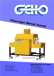 Floor-type Shrink Tunnel - GEHO PACK Service GmbH