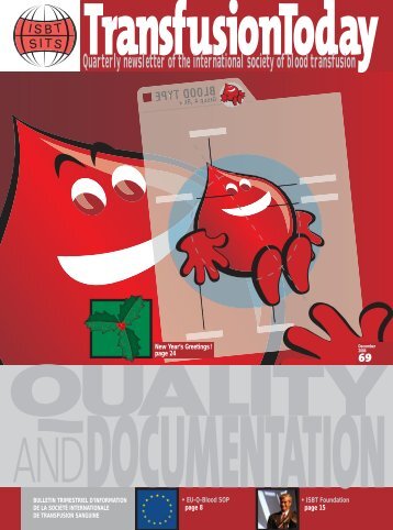 Quarterly newsletter of the international society of blood transfusion