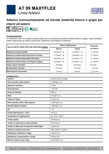 Scheda Tecnica - Fassa Bortolo