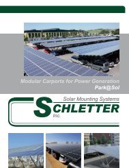 Modular Carports for Power Generation Park@Sol - Schletter Inc.
