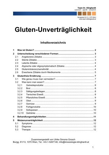 Gluten-Unverträglichkeit - Team Dr. Klinghardt