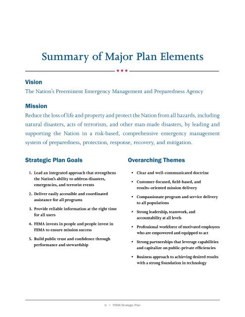 FEMA Strategic Plan - Federal Emergency Management Agency