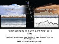 Radar Sounding From Low-Earth Orbit At 45 MHz - University of ...