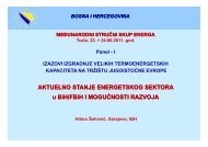 Aktuelno stanje energetskog sektora u BiH ... - Tuzlanski sajam